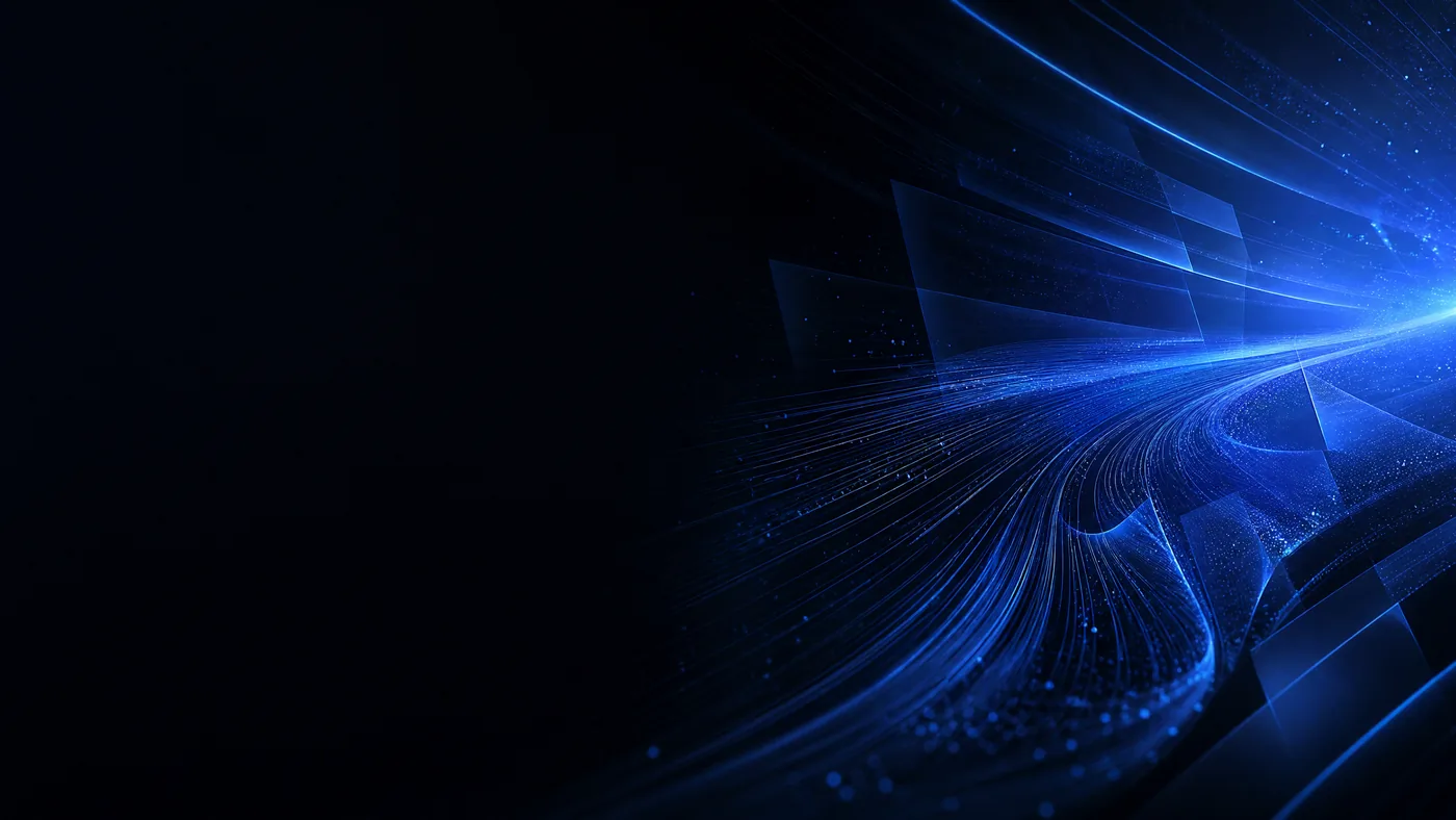 Abstract blue signal field representing a local service page information inventory